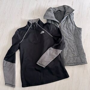 Northface bundle, vest and sports long sleeve shirt
Ladies Fitted